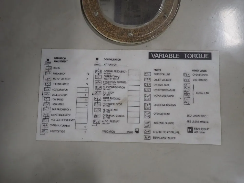 Square D Control Cabinet