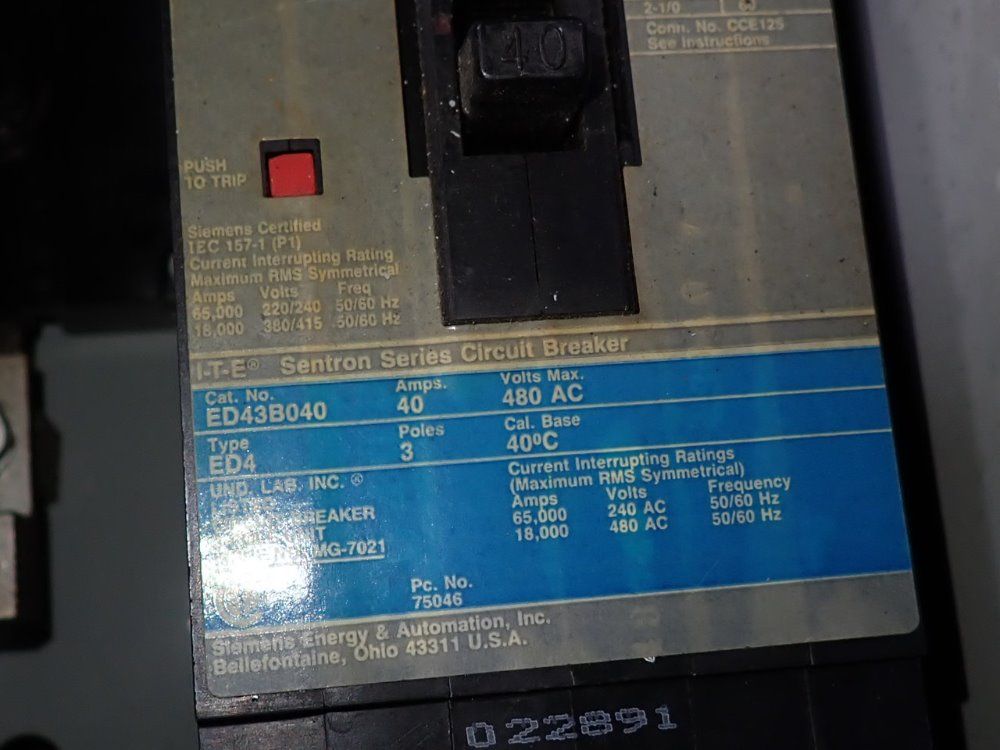 Siemens 100 Amps / 600 Vac Bus Plug - Xec4100