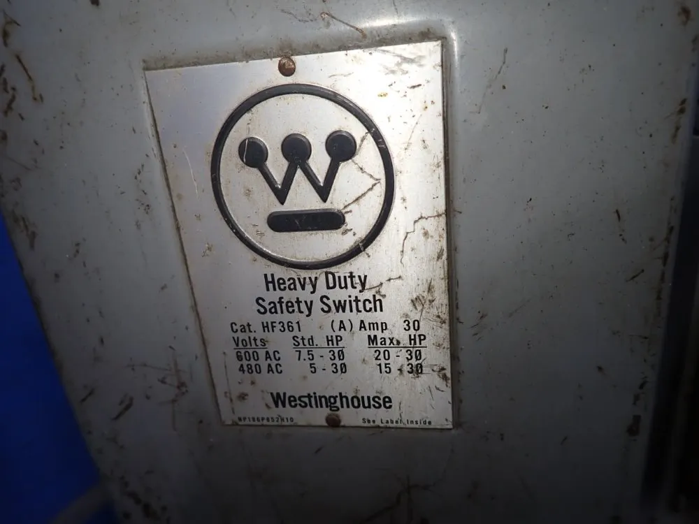 Westinghouse 30 Amps Fusible Disconnect - Hf361