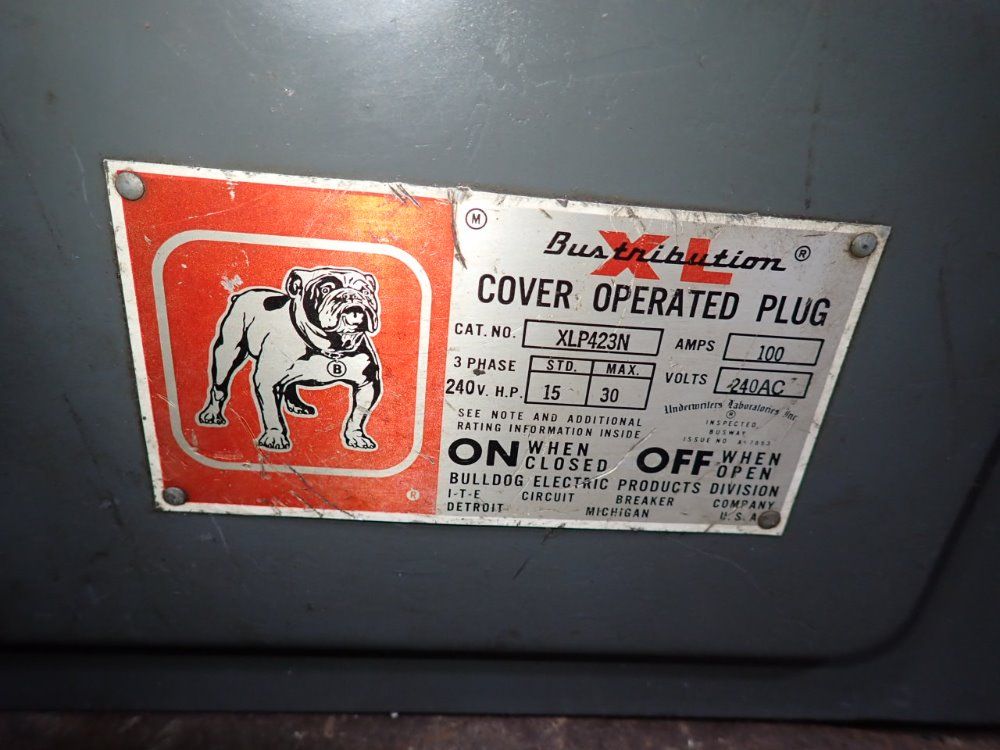 Bulldog Electric 100 Amps / 480 Vac Bus Plug - Xlp423n