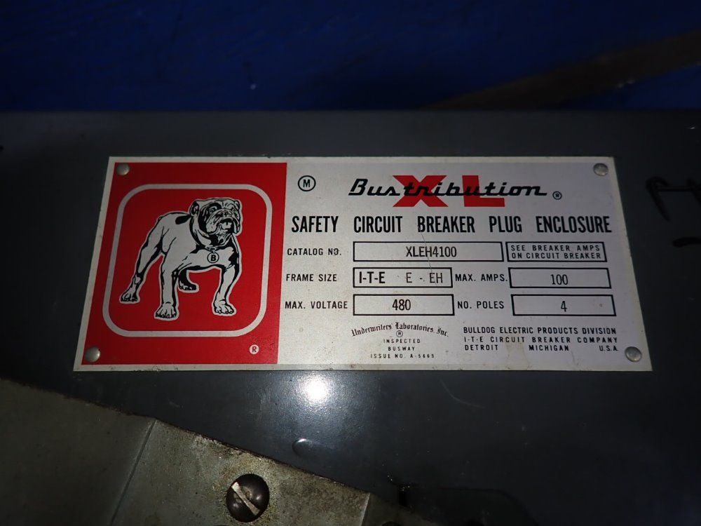 Bulldog Electric 100 Amps / 480 Vac Bus Plug - Xleh4100