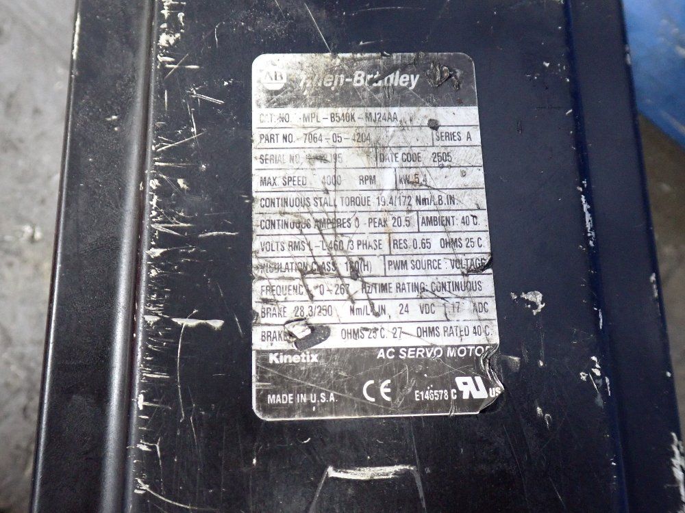 Allen Bradley 5.4 Kw Servo Motor