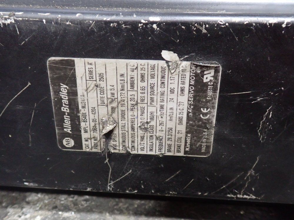 Allen Bradley 5.4 Kw Servo Motor
