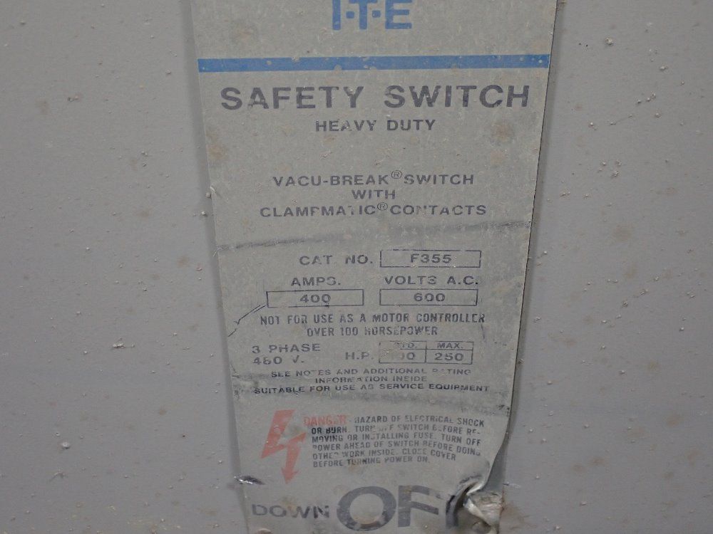 Gould 400 Amp Fusible Disconnect - F355