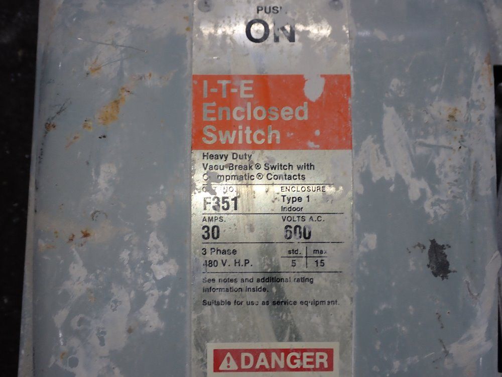 Ite 30 Amp Fusible Disconnect - F-351