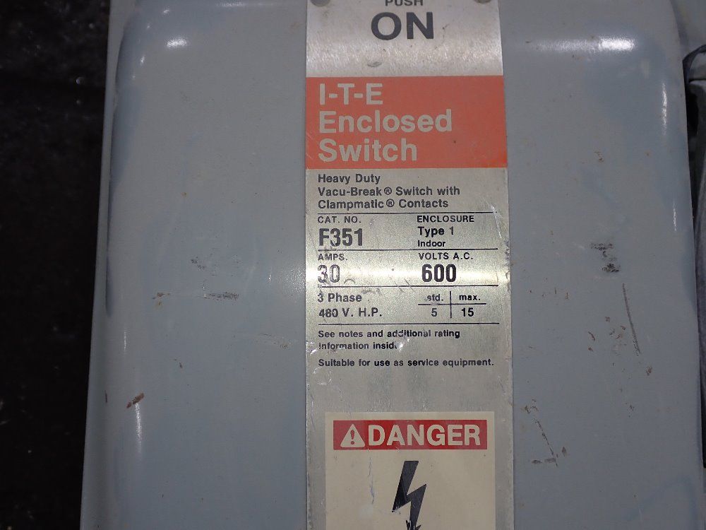 Ite 30 Amp Fusible Disconnect - F-351
