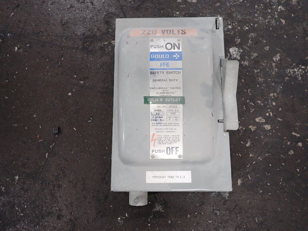 Gould 60 Amp Fusible Disconnect - Jn 322
