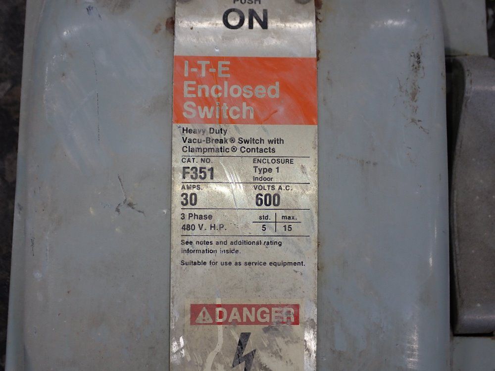 Ite 30 Amp Fusible Disconnect - F-351