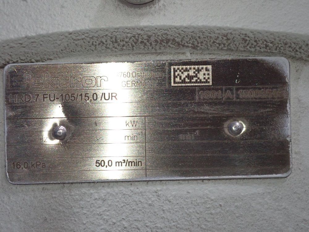 Elektror 20 Hp Blower - Hrd 7 Fu-105/150 Ur