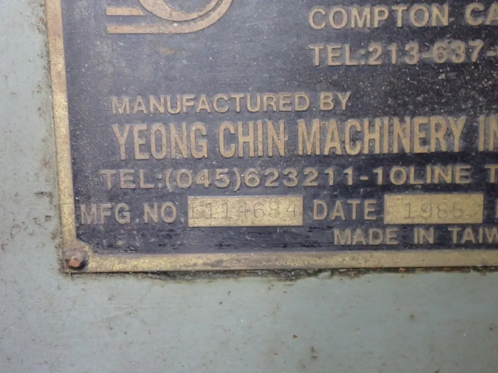 Yci 9" X 42" Vertical Mill - Ycm-1 1/2 Vs