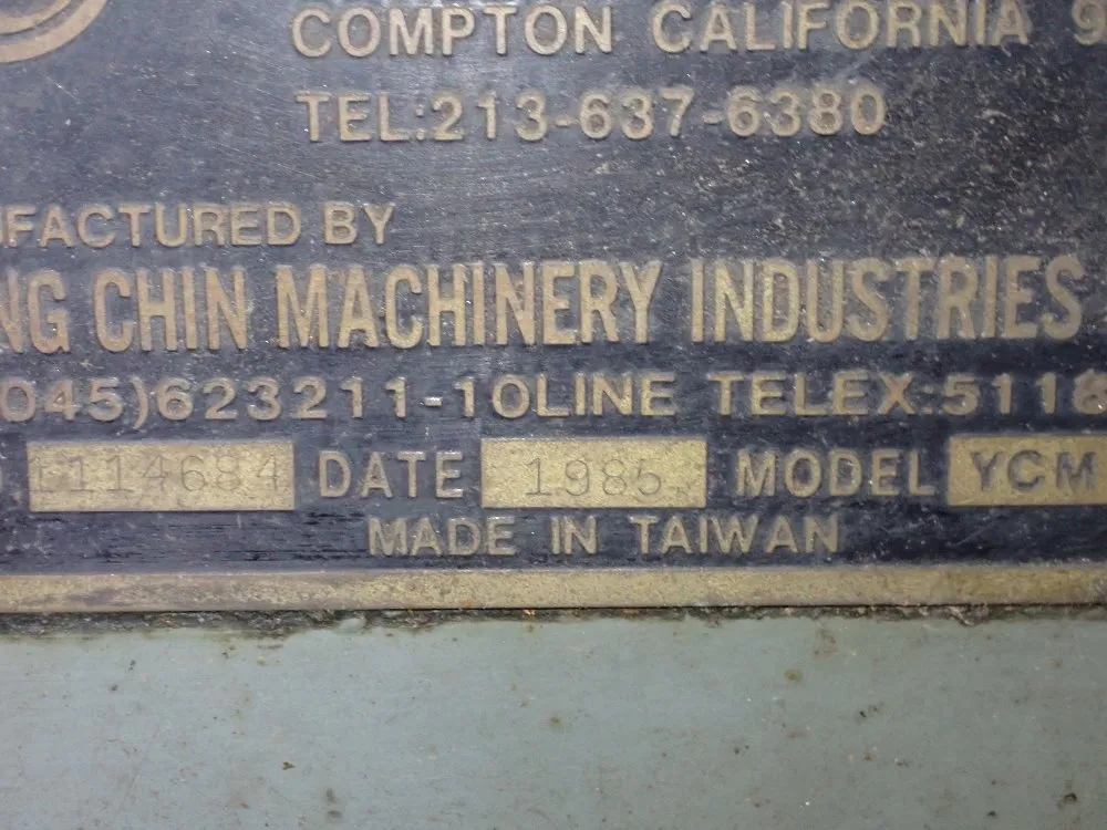 Yci 9" X 42" Vertical Mill - Ycm-1 1/2 Vs