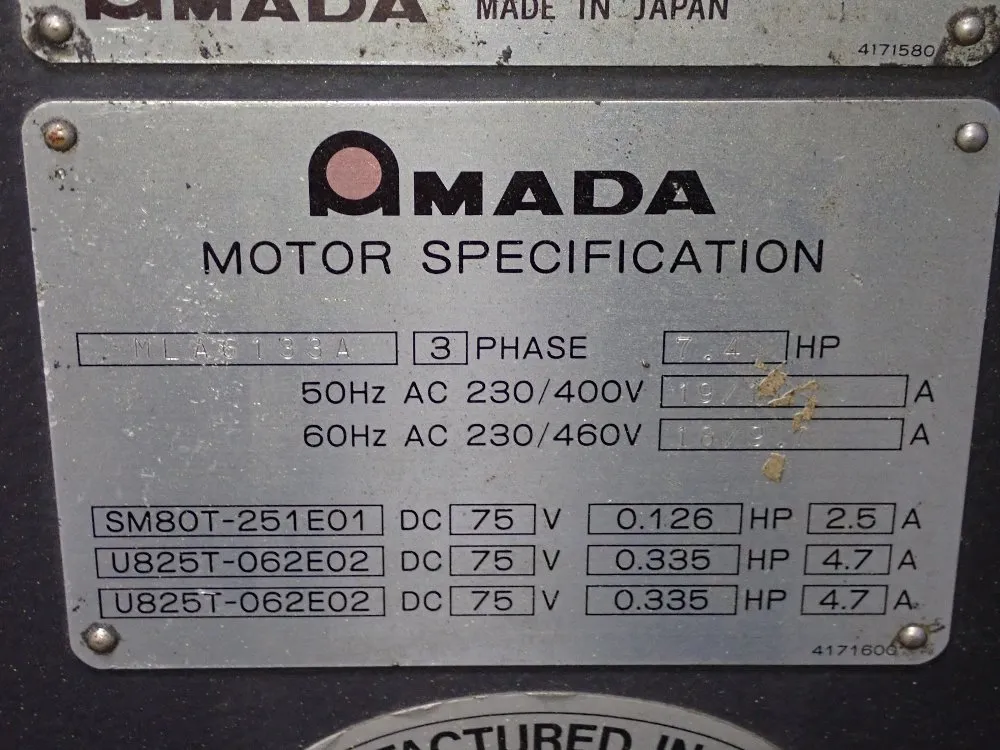 Amada 80 Tonx 98" Press Brake - Fbd-8025e