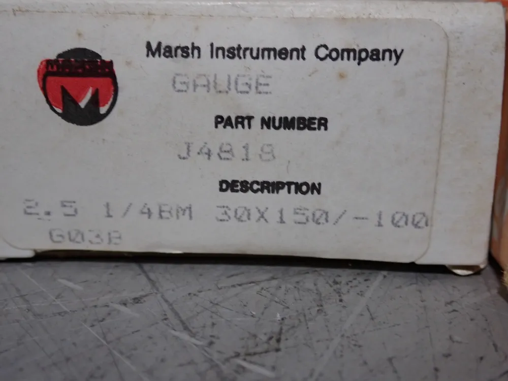 Marsh Instrument Gauges, Qty: 28