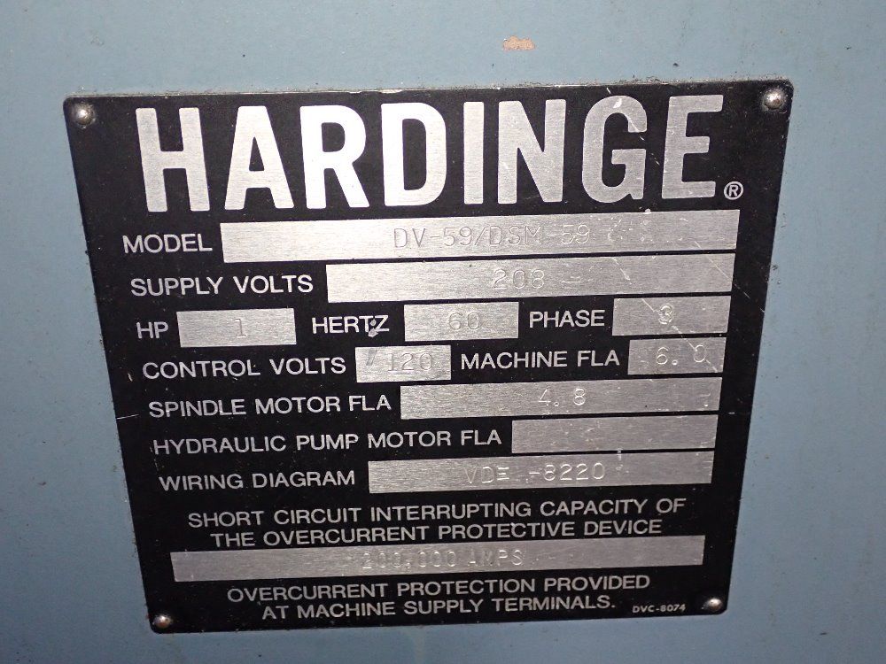 Hardinge 14" Turret Lathe - Dv-59/dsm-59