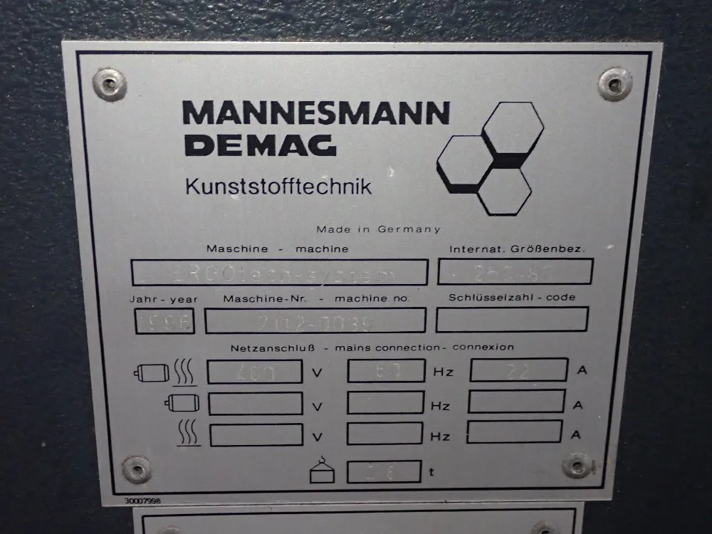 Van Dorn Demag Injection Molder - Ergotech Syetem