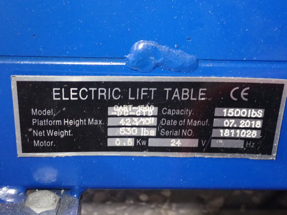 1500 Lbs Electric Die Cart - Cart-1300-dc-ctd