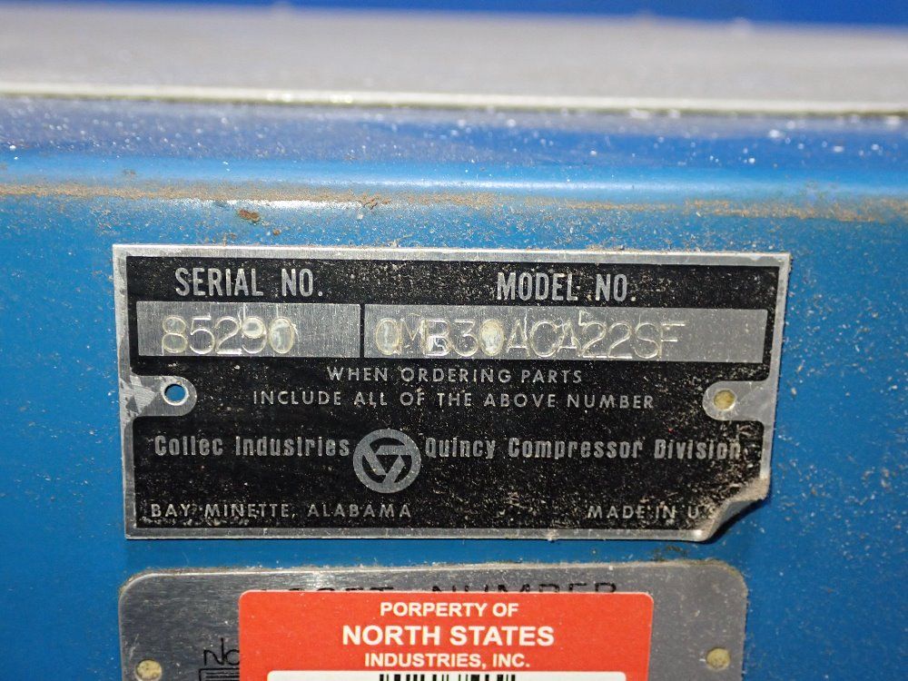 Quincy Air Compressor - Qmb30aca22sf