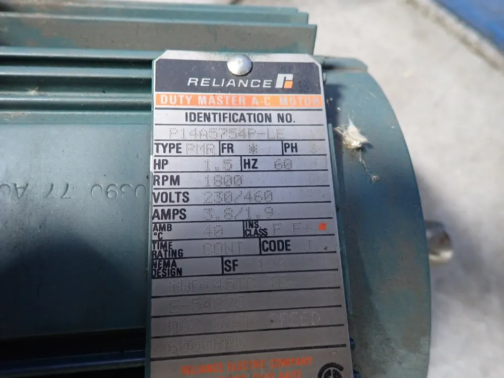 Reliance Electric 1.5 Hp Motor - P14a5754p-le