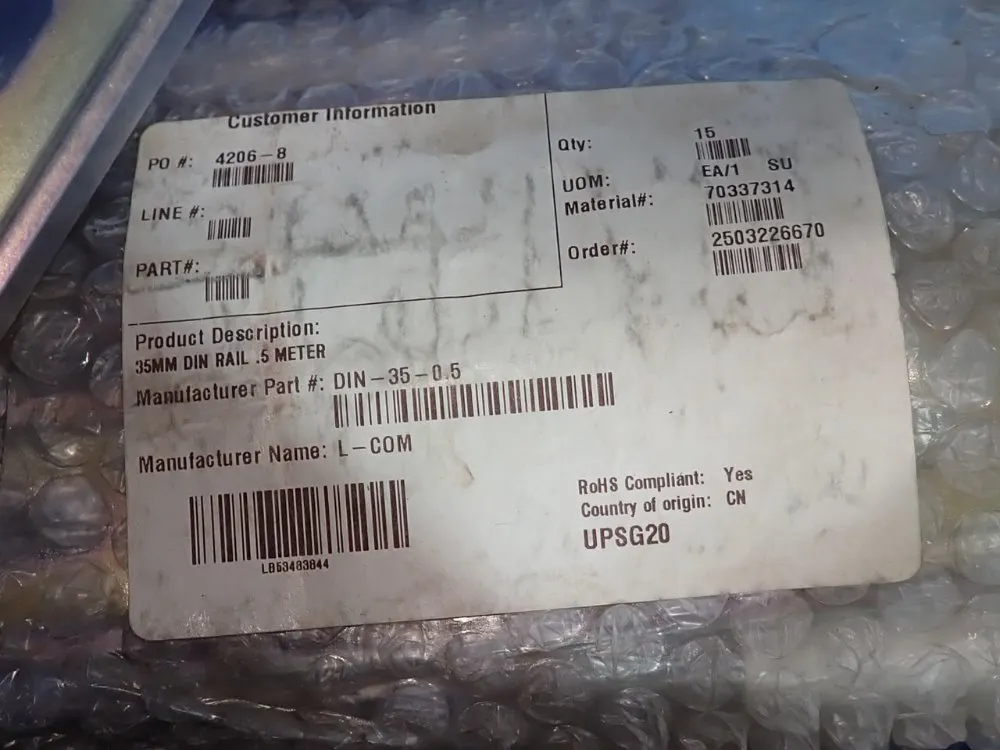 L-com Global Connectivity 19 1/2" Din Rails - Din-35-0.5