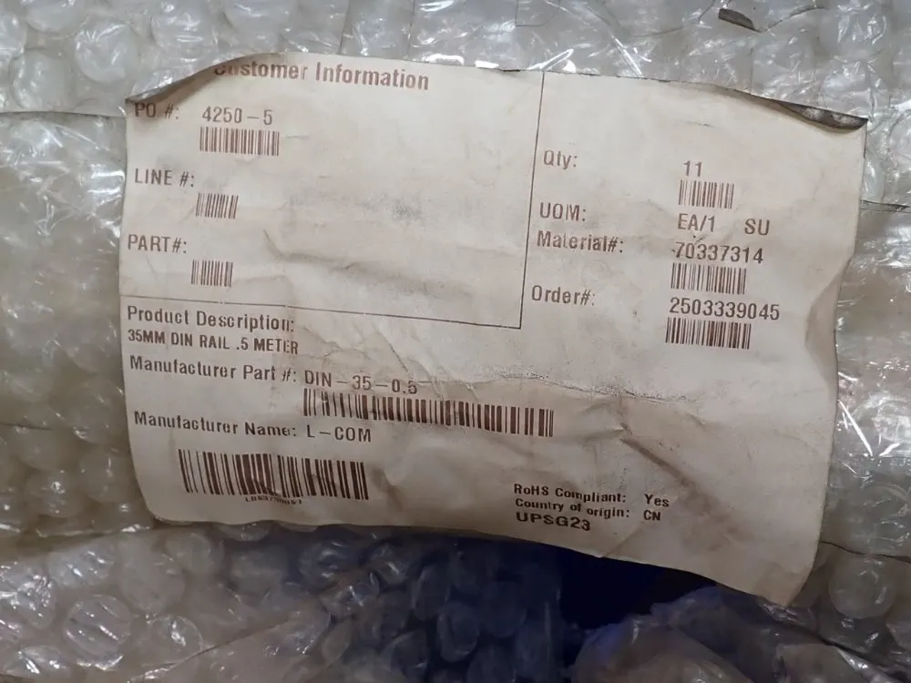 L-com Global Connectivity 19 1/2" Din Rails - Din-35-0.5