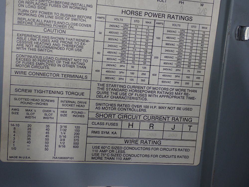 General Electric 100 Amp Bus Plug - Sl363rgr