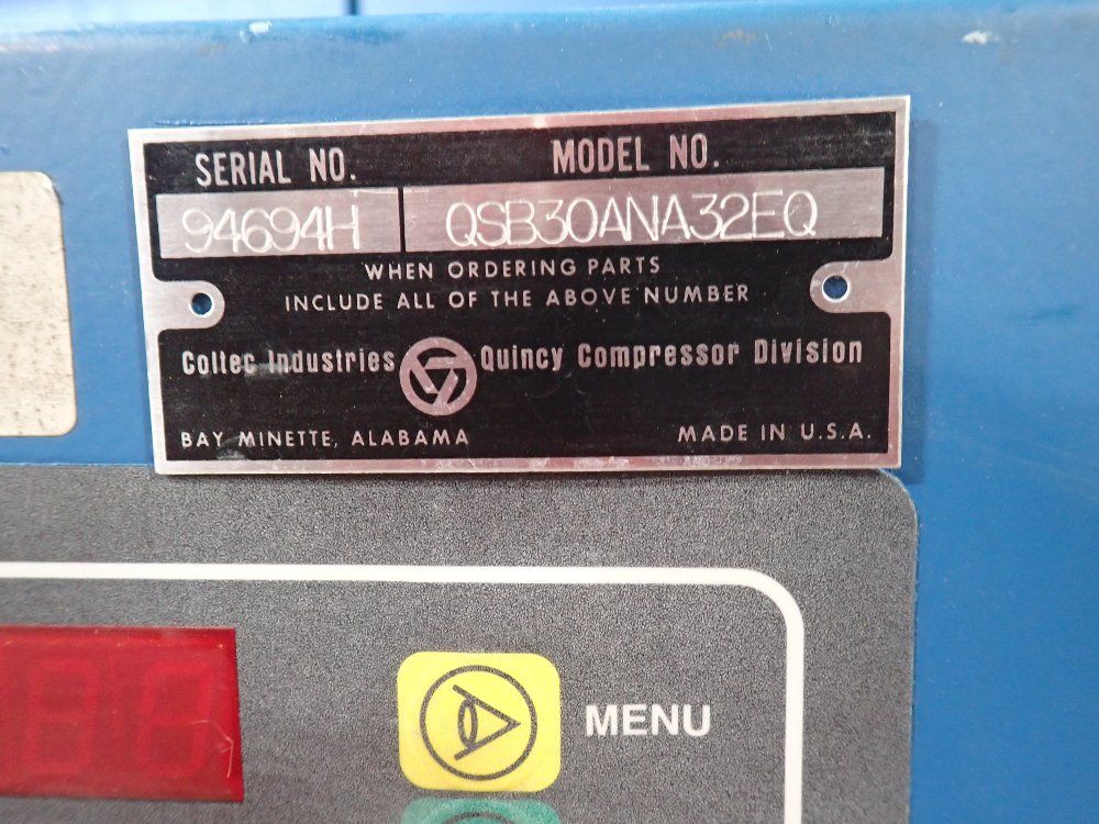 Quincy Air Compressor - Qsb30ana32eq
