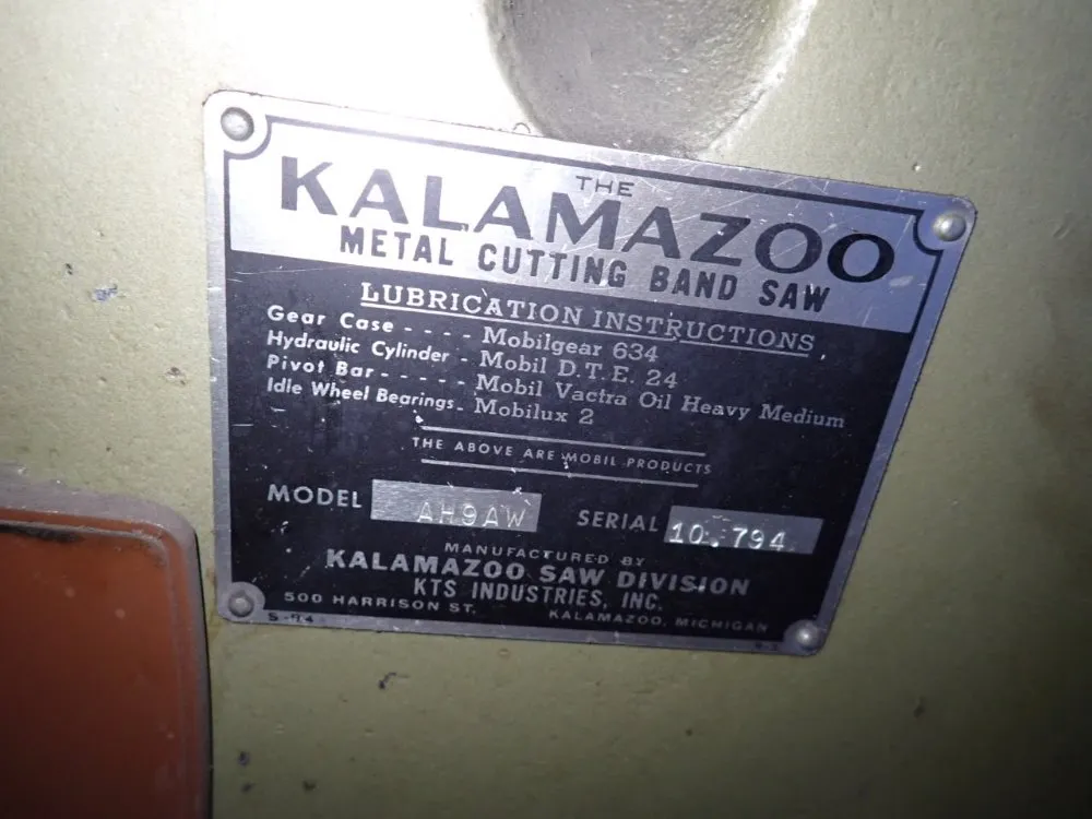 Kalamazoo Horizontal Bandsaw