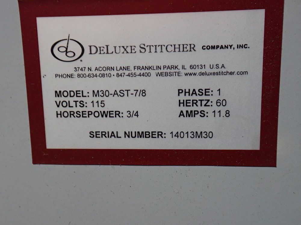 Deluxe Stitcher 3/4 Hp Sewing Machine - M30-ast-7/8