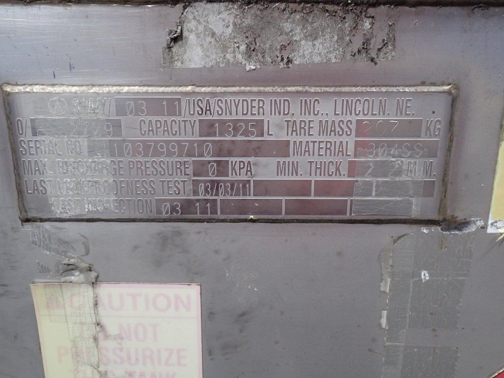 350 Gallons S/s Tank