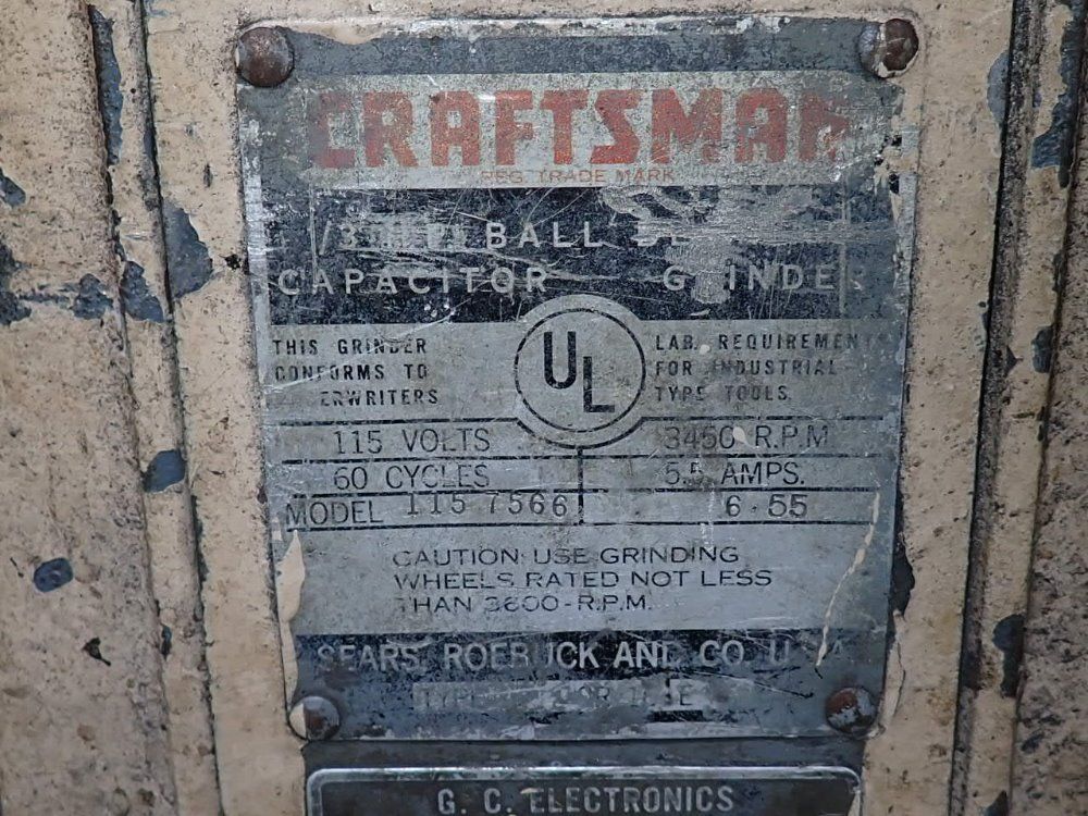 Craftsman Bench Grinder