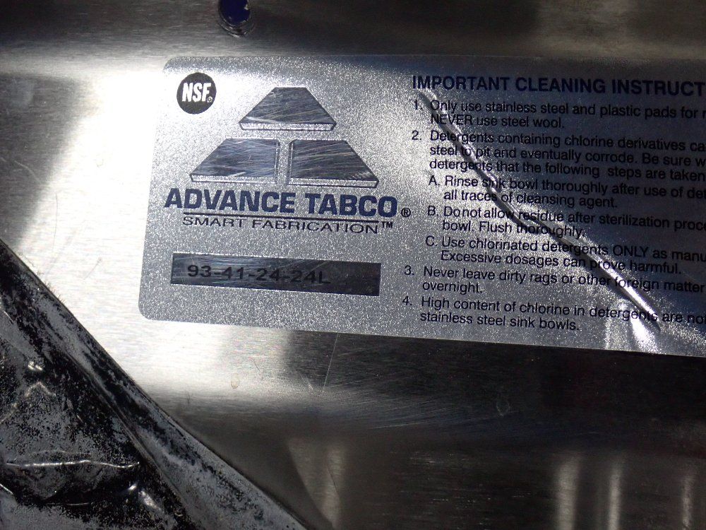 Advance Tabco 24"x12" Sink - 93-41-24-24l