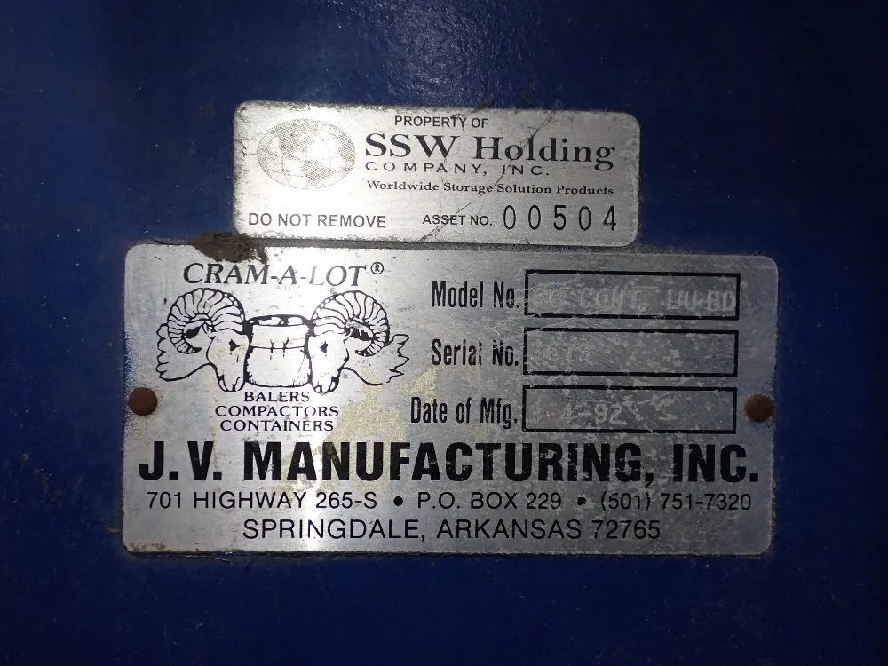 Cram-a-lot 30" X 60" Baler - Cont Lu Bd