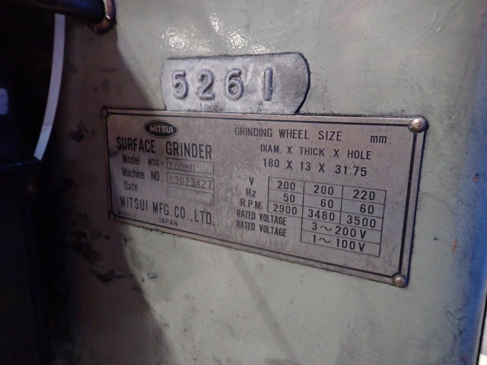 Mitsui 12"x6" Surface Grinder - Msg-200wllh