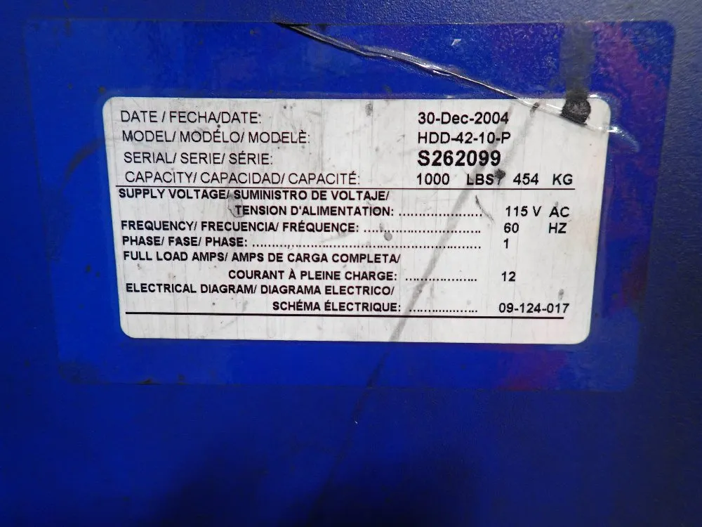 Vestil 1000lbs Portable Hydraulic Drum Dumper - Hdd-42-10-p