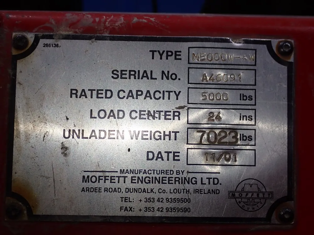 Moffett Engineering 5000 Lbs Truck Mounted Forklift - M5000w-4w