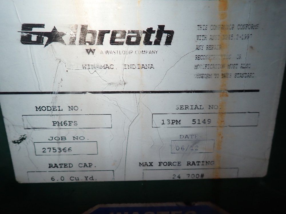 Galbreath 6.0 Cu Yd Self Contained Compactor - Pm6fs