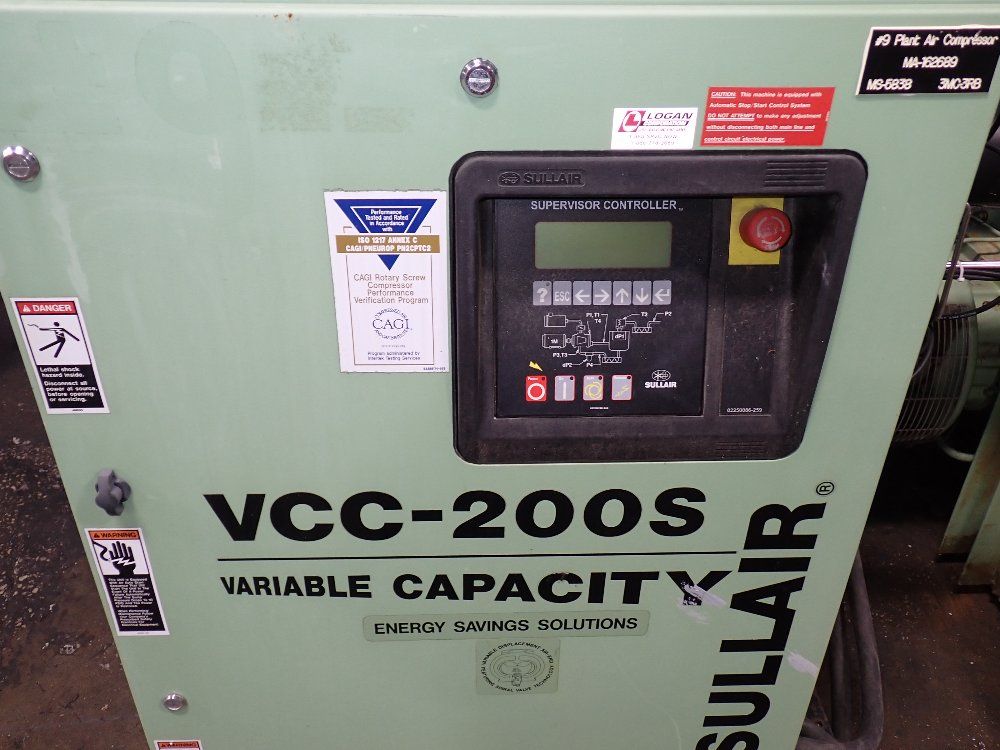 Sullair Air Compressor - Vcc-200s