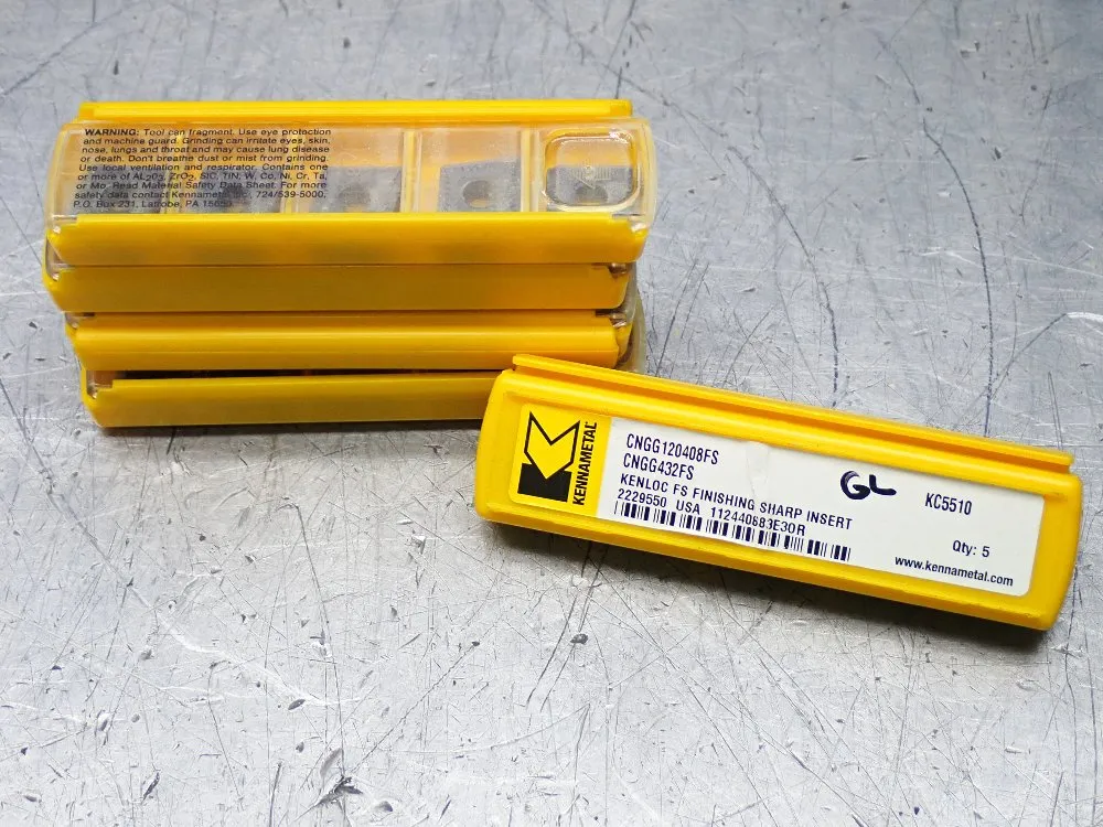 Kennametal Milling Inserts 5 Pkgs - Cngg120408fs