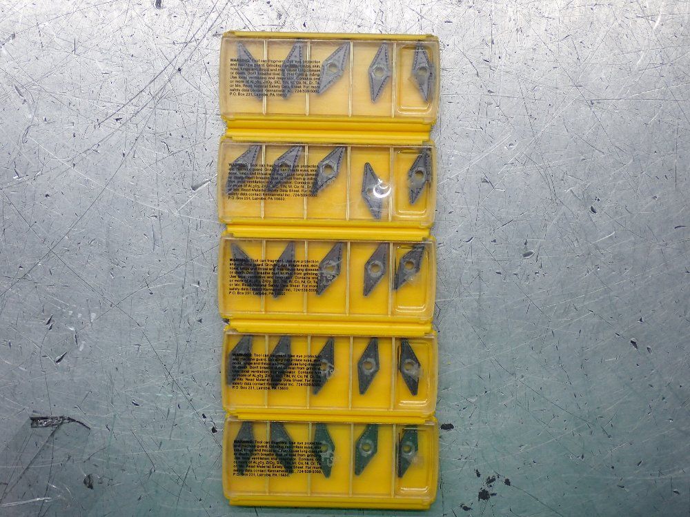 Kennametal Milling Inserts 5 Pkgs - Vngg160412fs