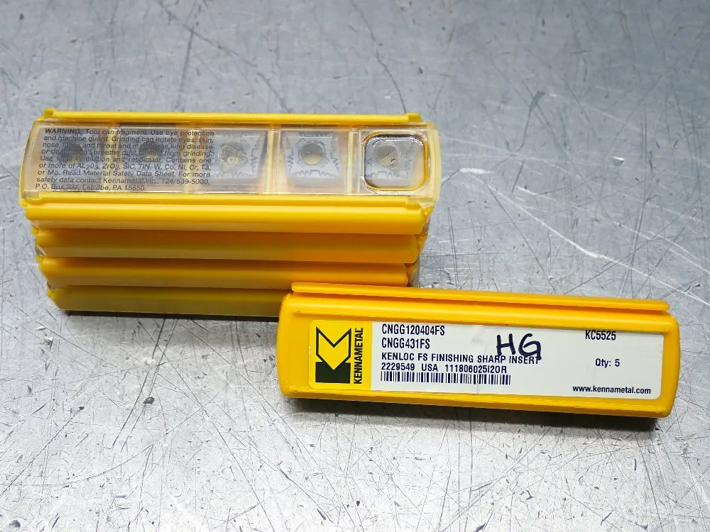 Kennametal Milling Inserts 5 Pkgs - Cngg12040fs