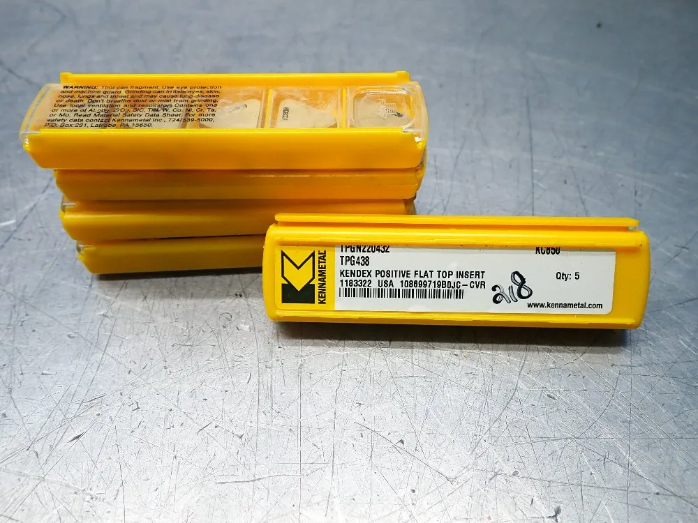 Kennametal Milling Inserts 5 Pkgs - Tpgn220432