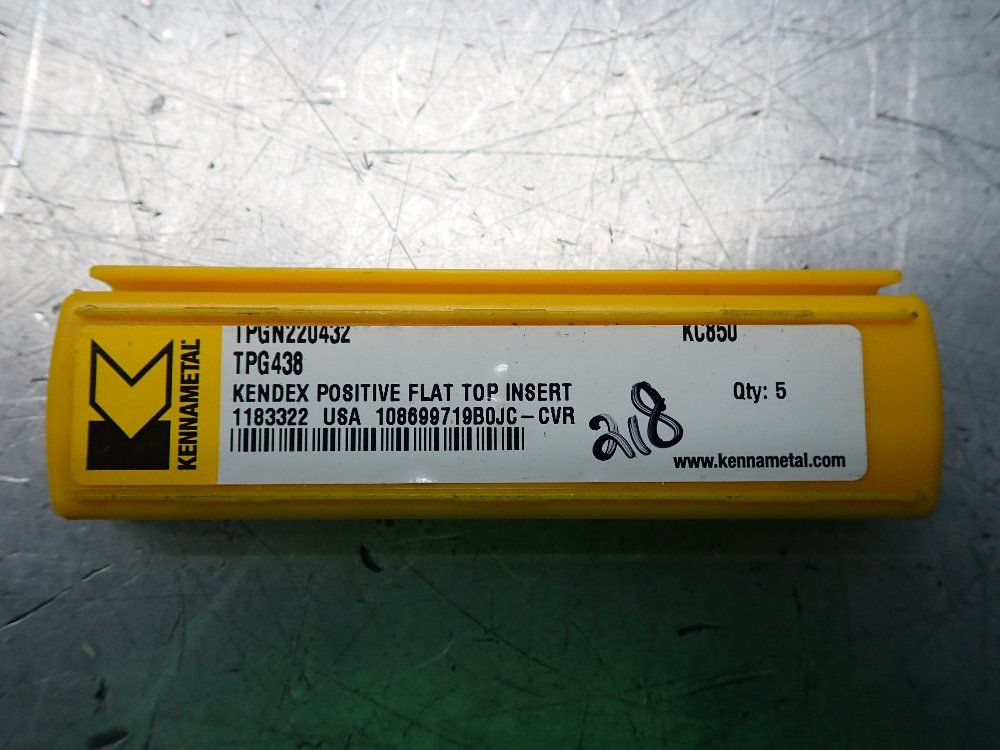 Kennametal Milling Inserts 5 Pkgs - Tpgn220432