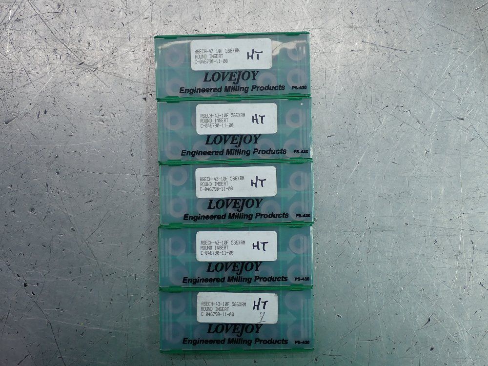 Love Joy Round Milling Inserts 5 Pkgs - Rsech-43-10f 586xrm