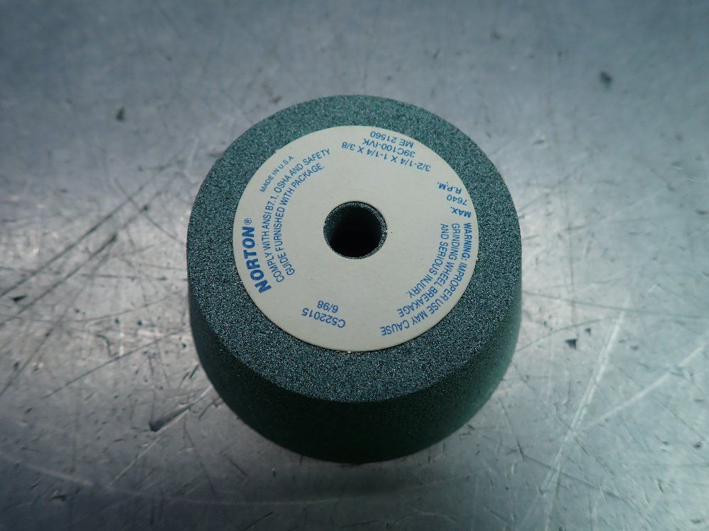 Norton 3/2-1/4x1-1/4x3/8 Grinding Wheels 3 Pkgs - 39c100-ivk