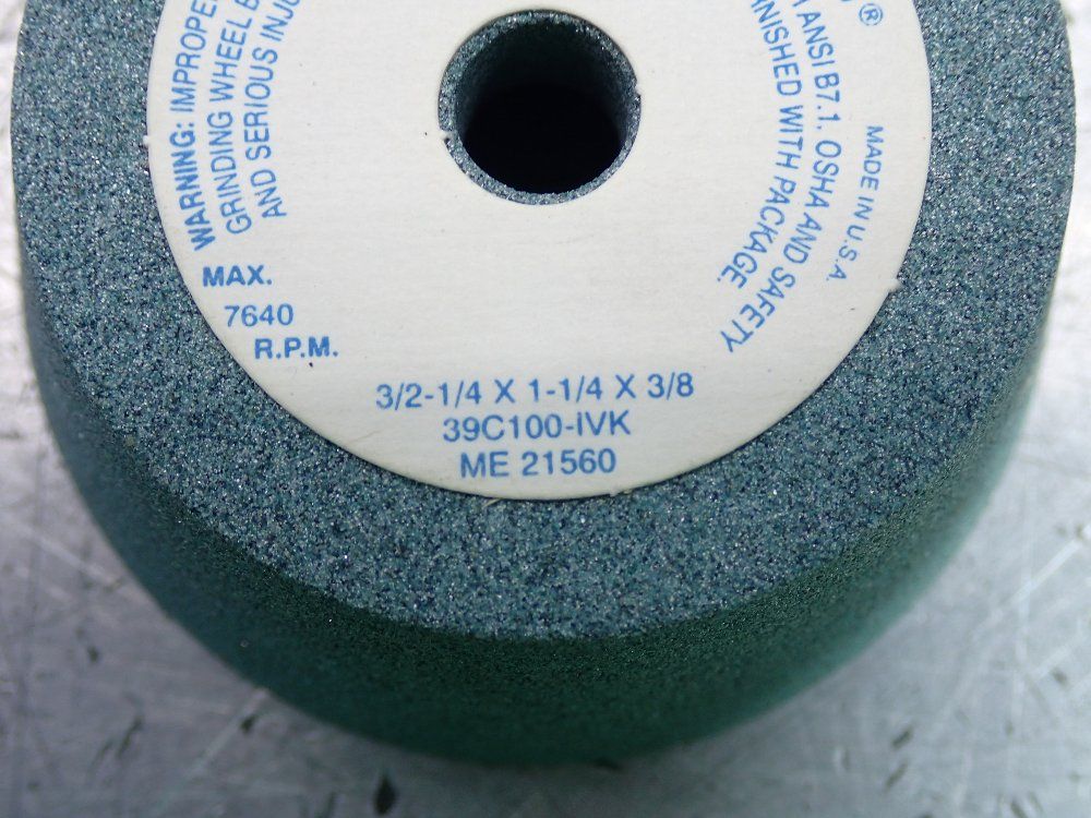 Norton 3/2-1/4x1-1/4x3/8 Grinding Wheels 3 Pkgs - 39c100-ivk