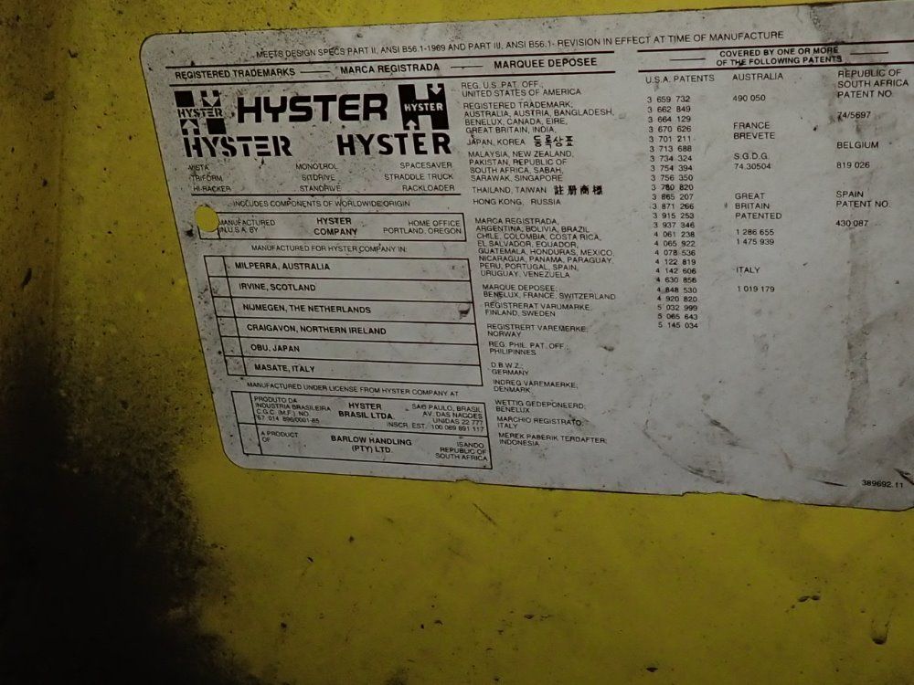 Hyster 7200 Lbs Propane Forklift - S120xl2s