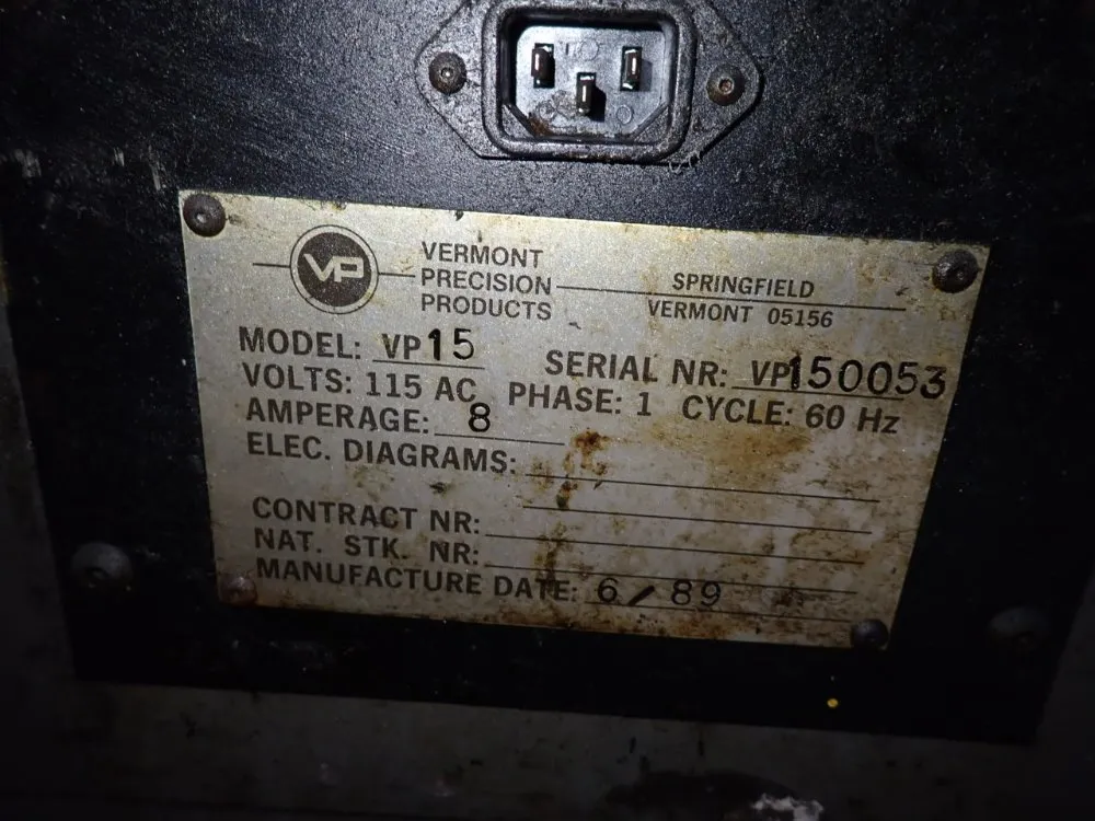 Federal 15" Optical Comparator - Vp15