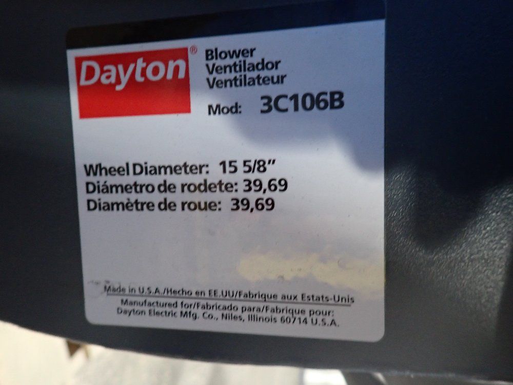 Dayton Electric Mfg Blower - 3c106b