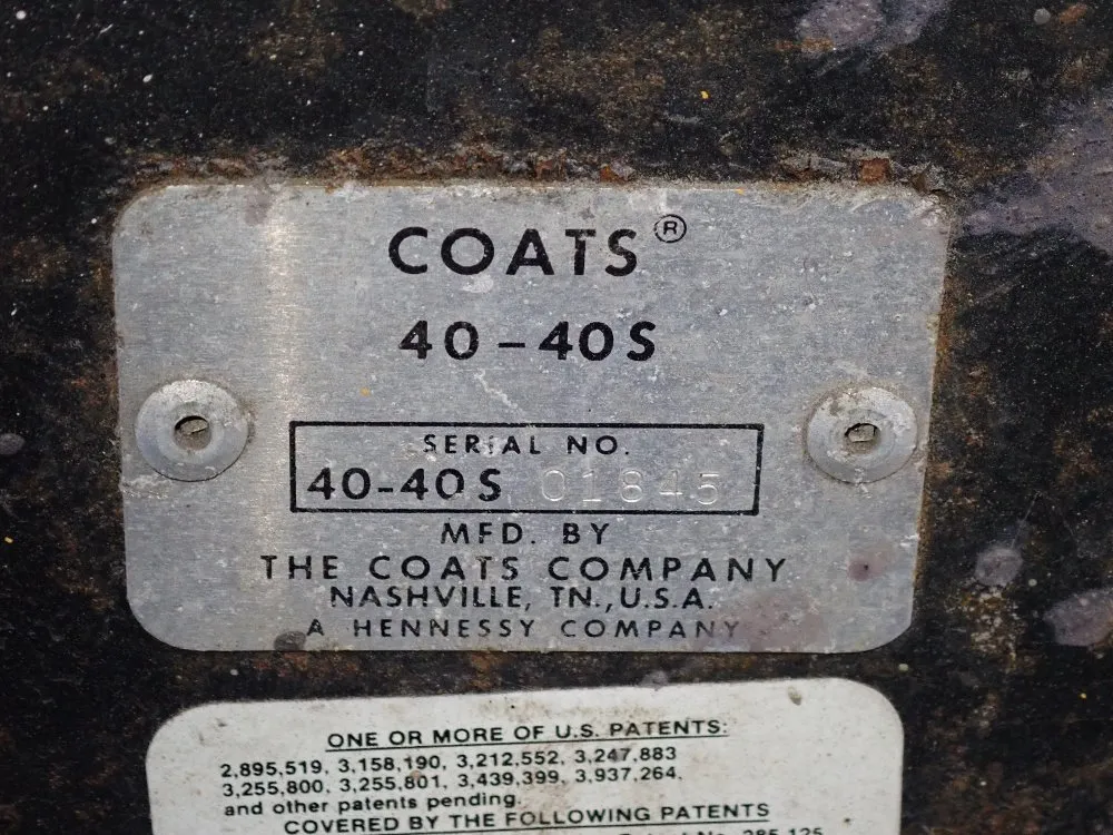 Coats Company Tire Machine - 40-40sa