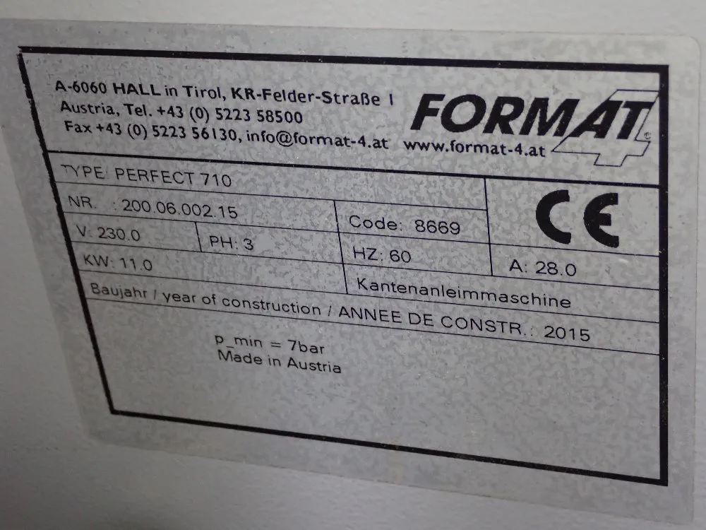 Format 190" Edge Bander - Perfect 710